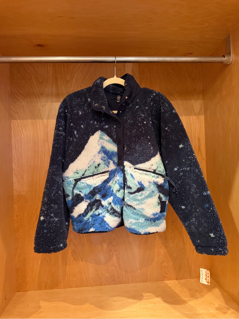 Free People Cozy Blue Mountain Sherpa Jacket